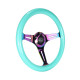 Volanty 3 ramenný sportovní volant NRG Classic NEO/Minty, 350mm, dřevo, 38mm odsazení, neon | race-shop.cz