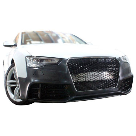 Body kit a vizuální doplňky Přední nárazník + Grill Černá Audi A5 8T 13-16 RS5 Styl | race-shop.cz