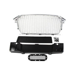Grill Audi A4 B8 RS-Style Stříbrno-černá 12-15 PDC