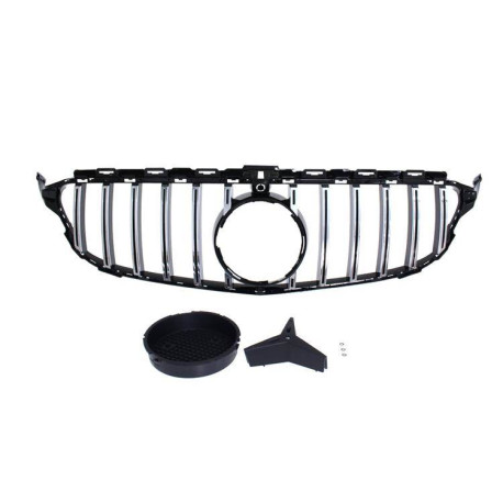 Body kit a vizuální doplňky Grill Mercedes Benz W205 GT-R Look Chrome-Gloss Černá 15-19 | race-shop.cz