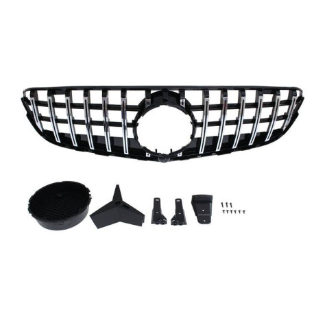 Body kit a vizuální doplňky Grill Mercedes Benz W253 GT-R Look Chrome-Gloss Černá 16-19 | race-shop.cz
