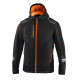 SPARCO Pánská softshellová bunda s kapucí - černá/oranžová