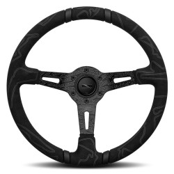 3 ramenný sportovní volant MOMO ULTRA Edition, 350mm, alcantara, 70mm odsazení, černá