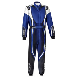FIA dětská závodní kombinéza SPARCO PRIME-K ADVANCED, modrá/bílá