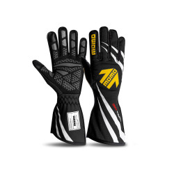 Závodní rukavice MOMO CORSA PRO s FIA homologace (vnější šití) černá