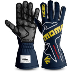 MOMO PERFORMANCE závodní rukavice s FIA homologace (vnější šití), modrá
