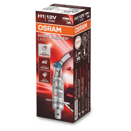 Žárovky a xenonové výbojky Halogenové žárovky Osram NIGHT BREAKER LASER H1 (1ks) | race-shop.cz