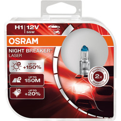 Halogenové žárovky Osram NIGHT BREAKER LASER H1 (2ks)