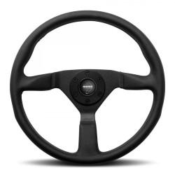 3 ramenný sportovní volant MOMO MONTECARLO, 380mm, kůže, 40mm odsazení, černá