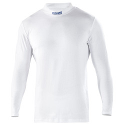SPARCO B-ROOKIE dlouhé pánské motokárové tričko - bílé