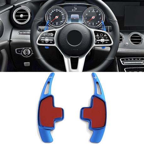 Pádla pod volantem Hliníková pádla řazení pro Mercedes GLA X156 GLB X247 GLC X253 C253, blue | race-shop.cz
