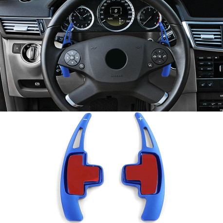 Pádla pod volantem Hliníková pádla řazení pro Mercedes W176 W246 W212 C207 A207 S212, blue | race-shop.cz