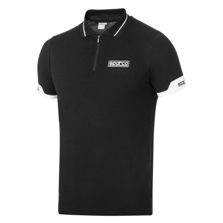 Trička Pánská polokošile SPARCO MY2024 (na zip), černá | race-shop.cz