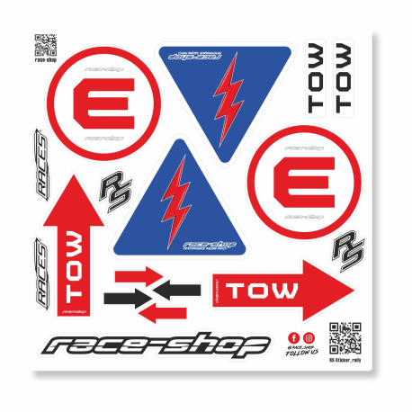 Odpojovače baterie a příslušenství RACES Bezpečnostní balíček nálepek | race-shop.cz