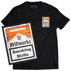 Tričko DRIFTWORKS Smoking Skills, černá