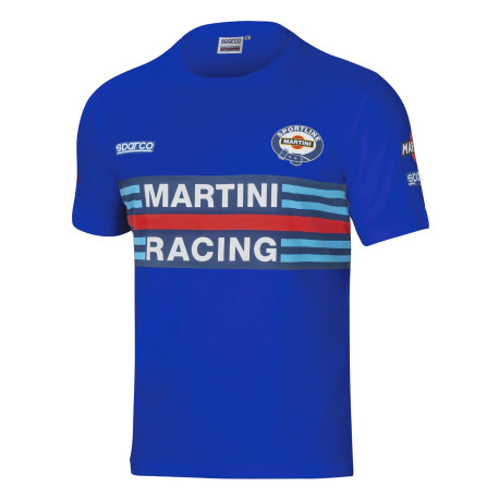 Trička Sparco MARTINI RACING pánské tričko - modrá | race-shop.cz