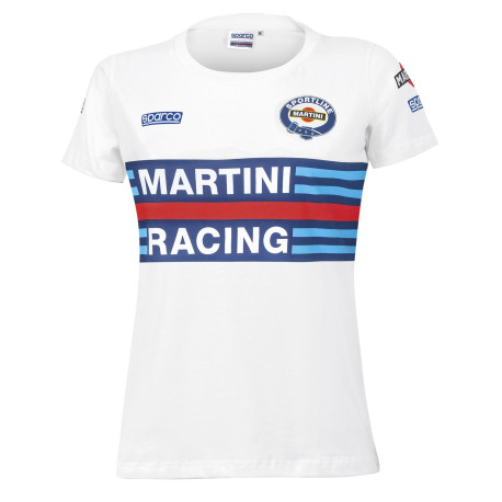 Trička Sparco MARTINI RACING dámské tričko - bílé | race-shop.cz