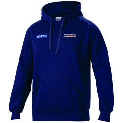 SPARCO MARTINI RACING men`s big stripes hoodie - blue marine