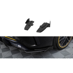 MAXTON DESIGN zadní boční splittery pro Mercedes-AMG CLA 45 C117 Facelift, černá + lesklé klapky
