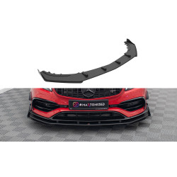 MAXTON DESIGN přední splitter pro Mercedes-Benz A 45 AMG Aero W176 Facelift, černá + lesklé klapky