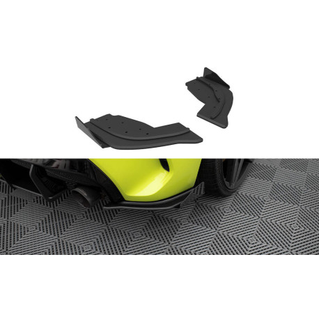 Body kit a vizuální doplňky Zadní boční splittry V1 V1 BMW 1 F40 M-Pack / M135i (černo-červená + lesklé klapky) | race-shop.cz