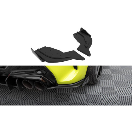 Body kit a vizuální doplňky Zadní boční splittry V2 V2 BMW 1 F40 M-Pack / M135i (černá + lesklé klapky) | race-shop.cz