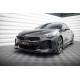 Body kit a vizuální doplňky Přední Splitter Kia Stinger GT / GT-Line Mk1 (černo-červená + lesklé klapky) | race-shop.cz