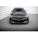 Body kit a vizuální doplňky Přední Splitter Kia Stinger GT / GT-Line Mk1 (černo-červená + lesklé klapky) | race-shop.cz