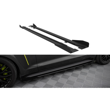 Body kit a vizuální doplňky Difuzory bočních lišt Ford Mustang GT Mk6 (černá + lesklé klapky) | race-shop.cz