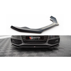 MAXTON DESIGN přední splitter pro Audi A4 S-Line / S4 B8 Facelift, lesklá černá, V4