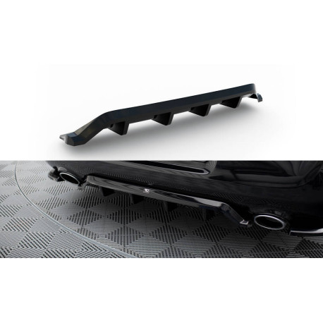 Body kit a vizuální doplňky MAXTON DESIGN centrální zadní splitter pro Chrysler 300 Mk2 (se svislými lištami), lesklá černá | race-shop.cz