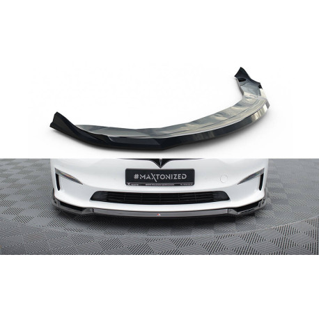 Body kit a vizuální doplňky Přední Splitter V2 Tesla Model S Plaid Mk1 Facelift | race-shop.cz