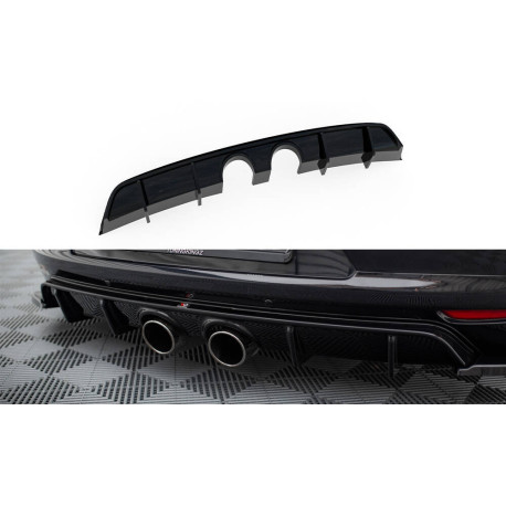 Body kit a vizuální doplňky MAXTON DESIGN zadní difuzor pro Volkswagen Scirocco Mk3, lesklá černá, V2 | race-shop.cz