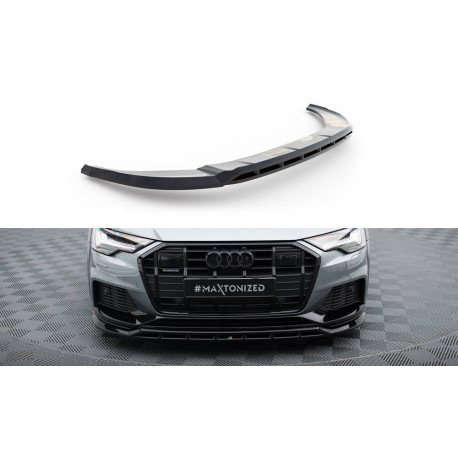 Body kit a vizuální doplňky MAXTON DESIGN přední splitter pro Audi A6 Allroad C8, lesklá černá | race-shop.cz