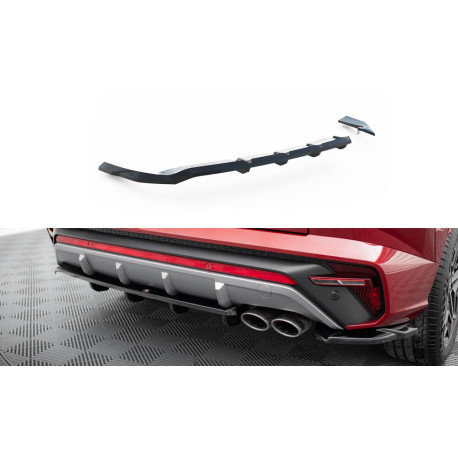 Body kit a vizuální doplňky Centrální zadní splitter (se svislými lištami) Hyundai Tucson N-Line Mk4 | race-shop.cz