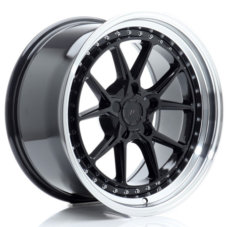 Hliníkové disky Japan Racing JR39 18x9,5 ET15-35 5H BLANK Glossy Black w/Machined Lip | race-shop.cz