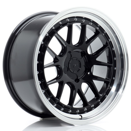 Hliníkové disky Japan Racing JR40 18x9,5 ET15-35 5H BLANK Glossy Černá w/Machined Lip | race-shop.cz