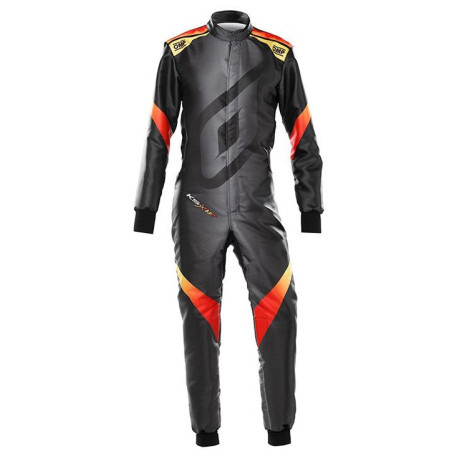Kombinézy FIA kartingová kombinéza OMP KS-X ART, černá/žlutá/červená | race-shop.cz