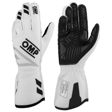 Rukavice Závodní rukavice OMP ONE EVO FX s homologací FIA (vnější švy), bílé | race-shop.cz