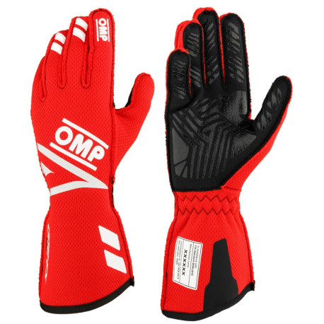Rukavice Závodní rukavice OMP ONE EVO FX s homologací FIA (vnější švy), červené | race-shop.cz
