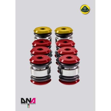 Pevné náhrady silentbloků DNA RACING front upper and rear lower suspension arms partial sada pro LOTUS ELISE L4 TOYOTA (2004 -) | race-shop.cz