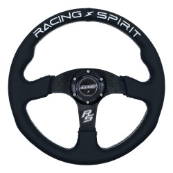 3 ramenný sportovní volant RACES Spirit, 350mm, ekokůže, 30mm odsazení, černá