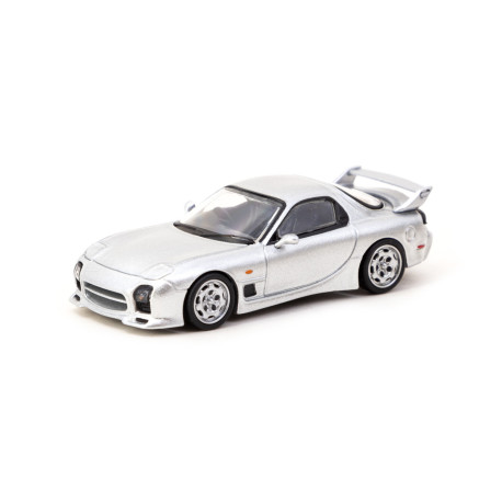 Modely aut TARMAC WORKS model car Mazda RX-7 FD3S Mazdaspeed A-Spec | Silver Stone Metallic | race-shop.cz