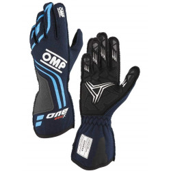 FIA závodní rukavice OMP ONE EVO X (vnější šití), námořnická modrá