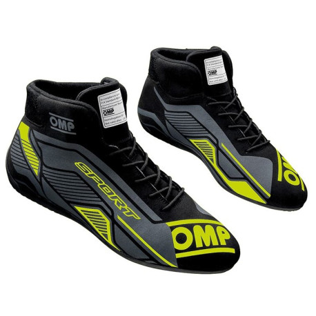 Akce FIA závodní obuv OMP Sport, černá/fluo žlutá | race-shop.cz
