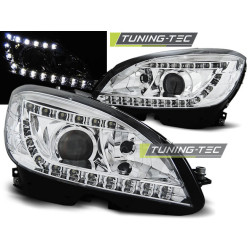 XENON SVĚTLOMETY DAYLIGHT CHROME pro MERCEDES W204 07-10