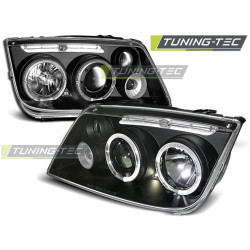 SVĚTLOMETY ANGEL EYES černý pro VW BORA 09.98-07.05