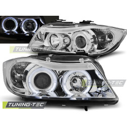 SVĚTLOMETY ANGEL EYES CHROMOVANÉ pro BMW E90/E91 03.05-08.08