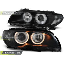 SVĚTLOMETY ANGEL EYES černý pro BMW E46 04.03-06 COUPE CABRIO
