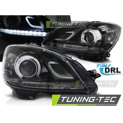SVĚTLOMETY TRUE DRL černý pro MERCEDES W204 07-10